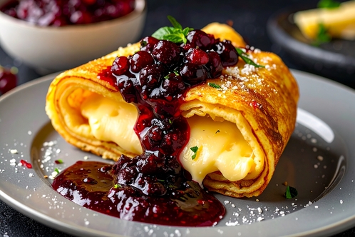 Recept: Bergostpannkakor med bärmarmelad